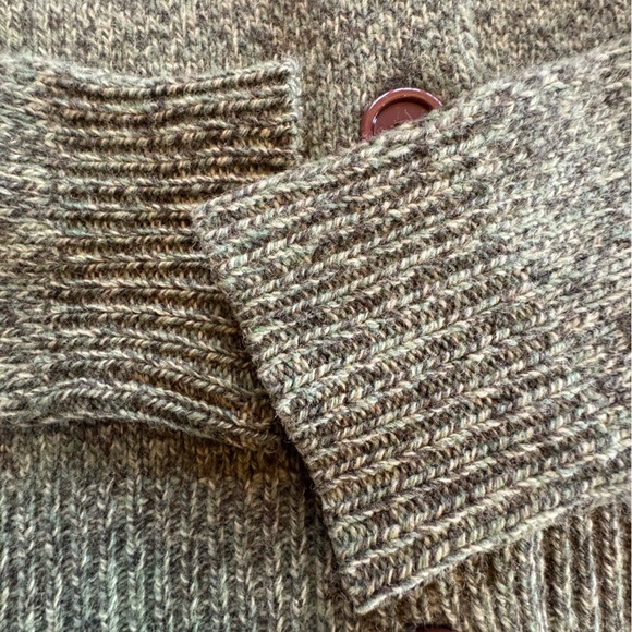 Anthropologie: Green Wool button down cardigan : Green - Picture 3 of 5